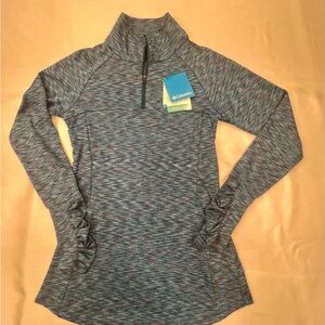 Columbia Women's Heathered Blue Quarter-Zip Sweatshirt